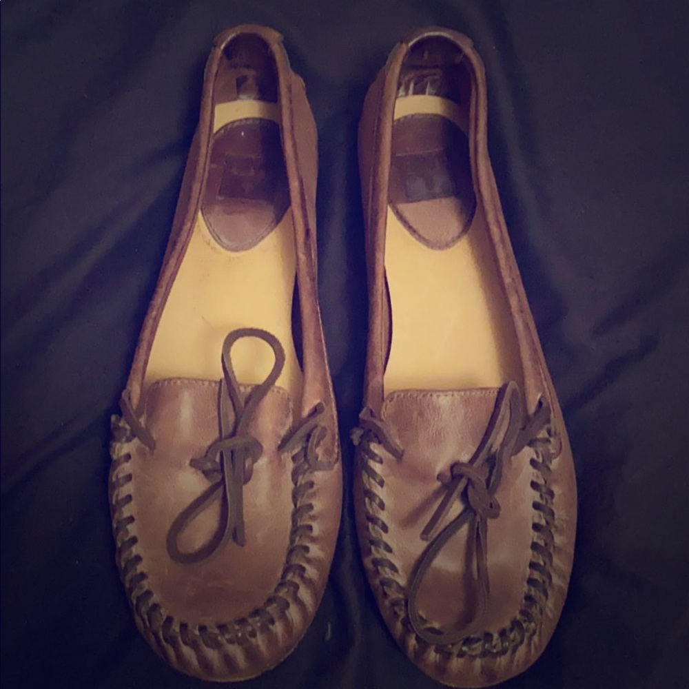 Frye brown moccasins size 8.5